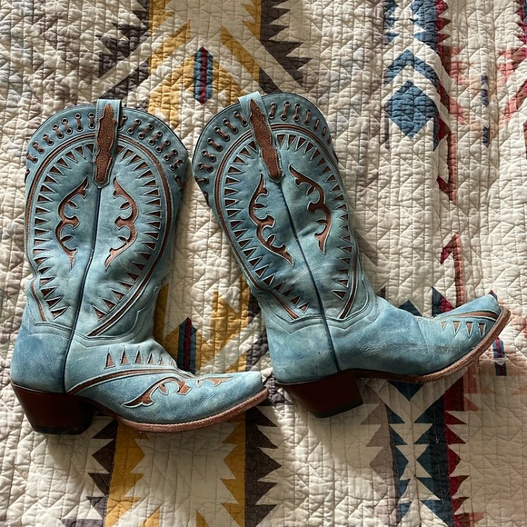 Dan Post Shoes - Dan Post Sky Blue Boots